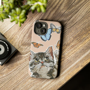 Cute Cat Butterflies - Protective Phone Case