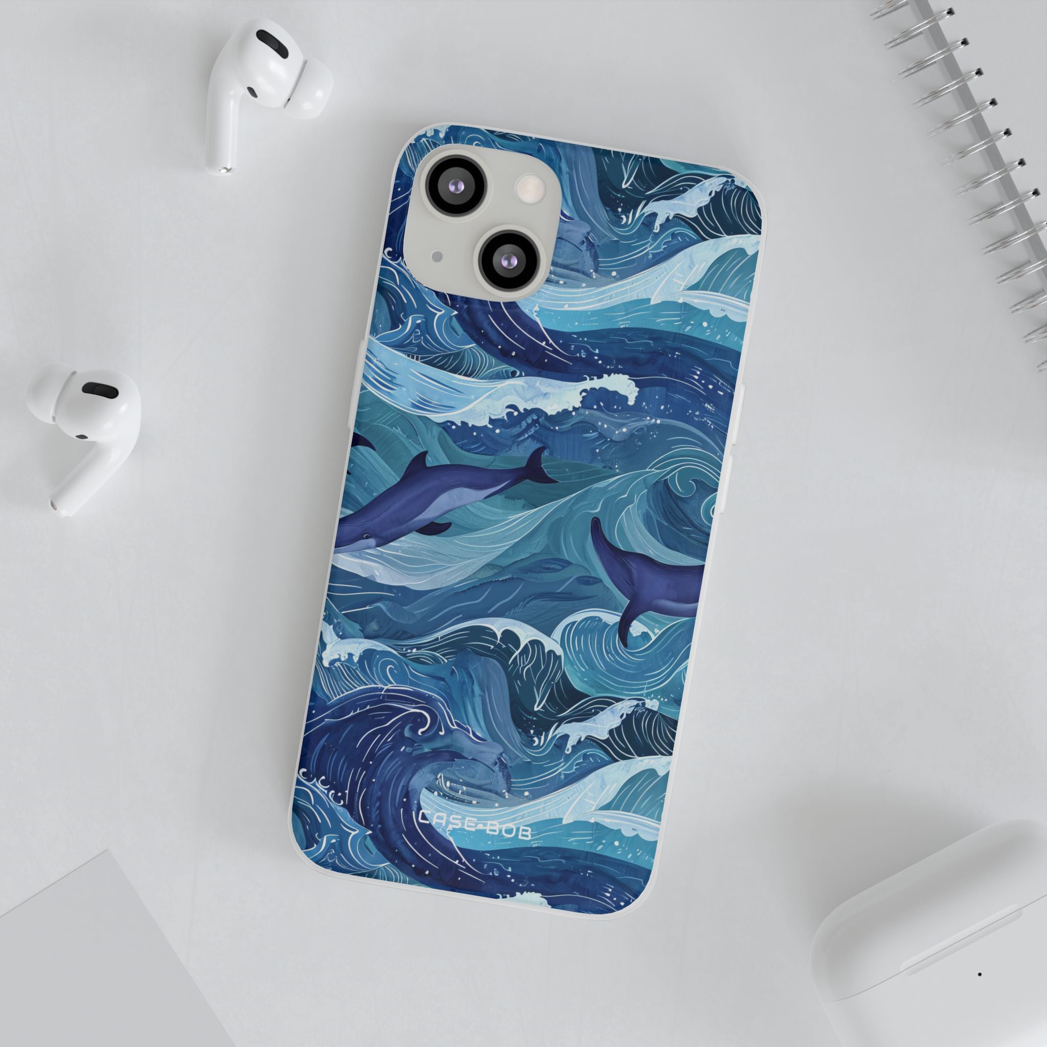 Dolphin Waves iPhone 13 - Soft