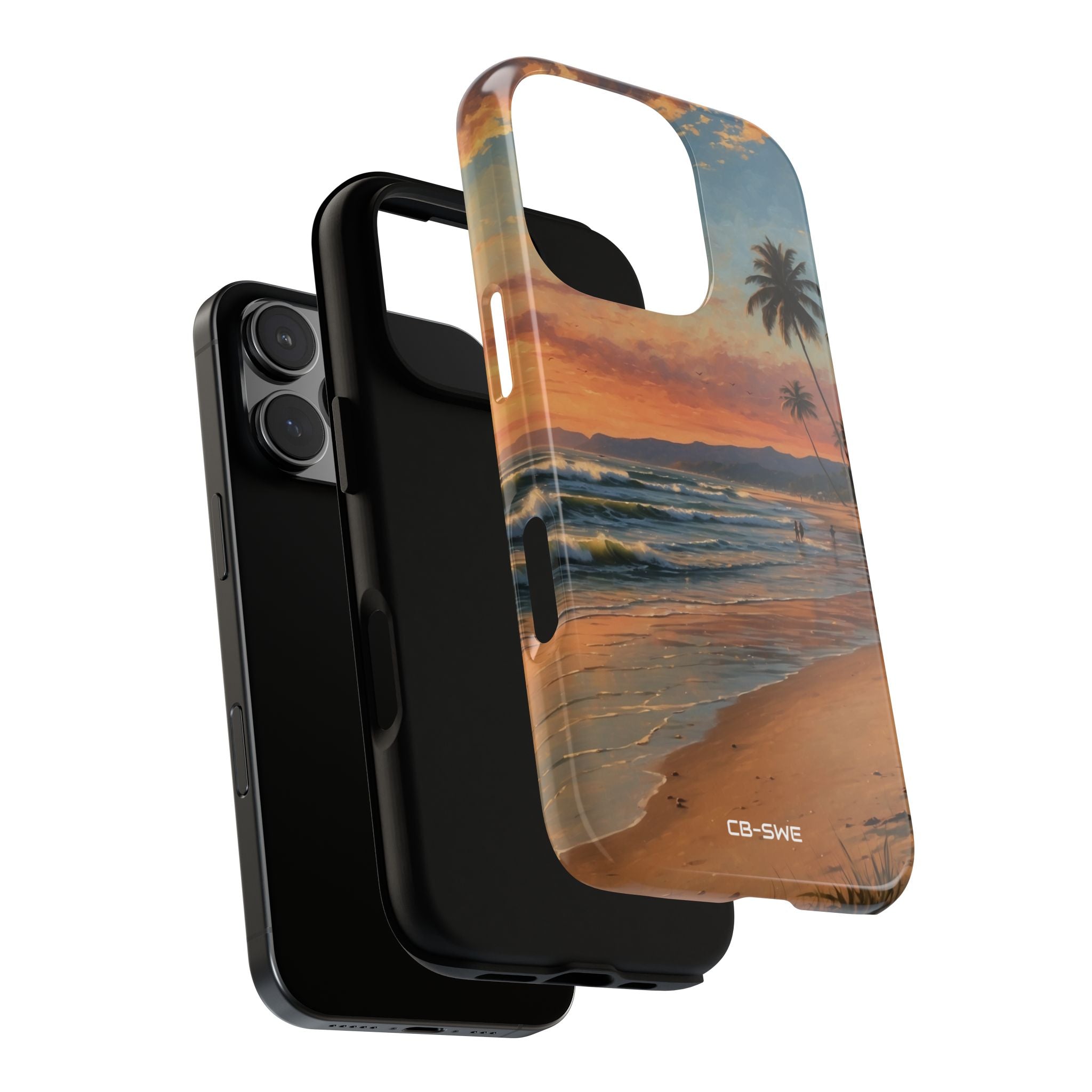 Golden Waves Embrace - iPhone Case