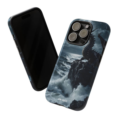 Dragon Roars Against Sea - iPhone Case