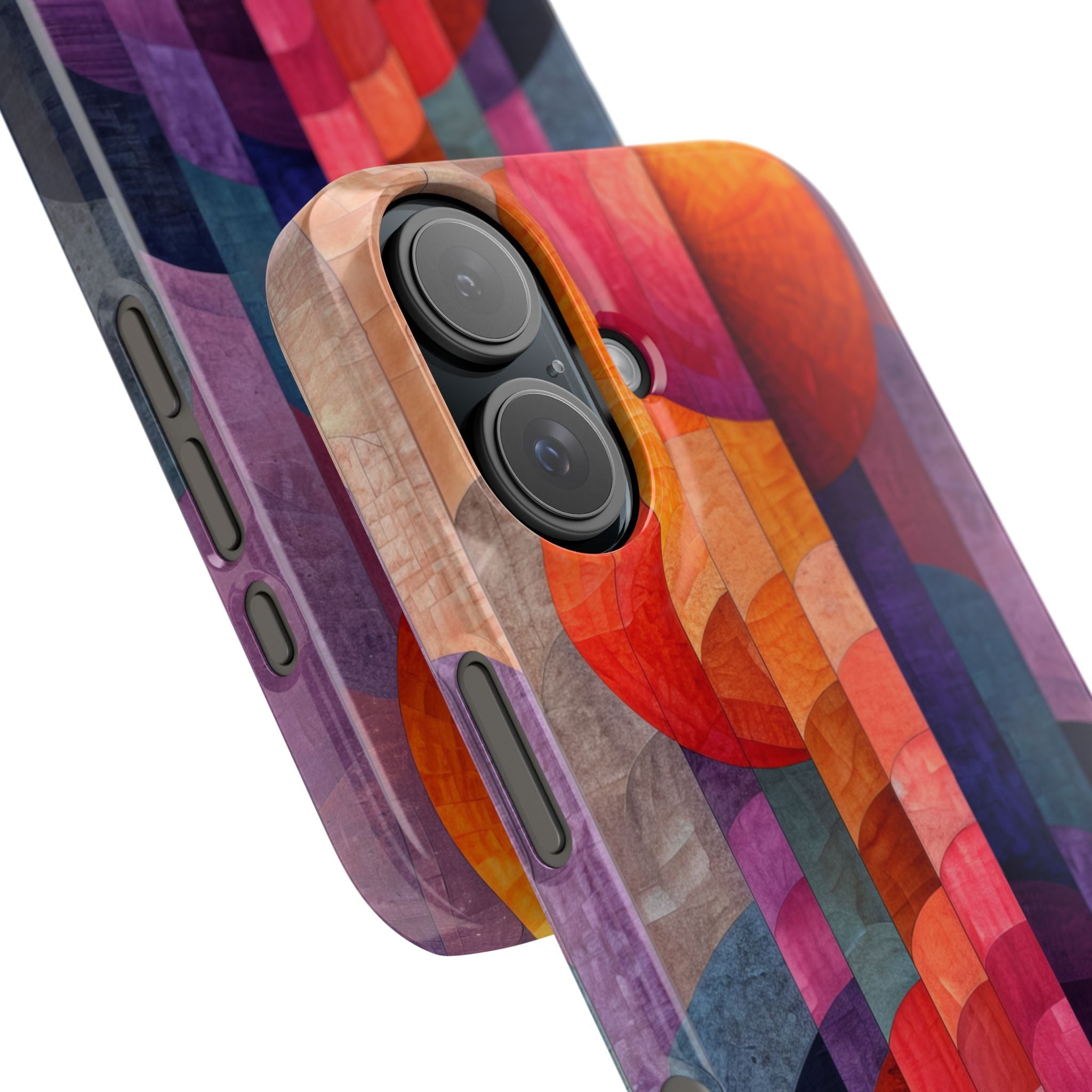 Purple Orange Abstract - Slim iPhone 16 Phone Case