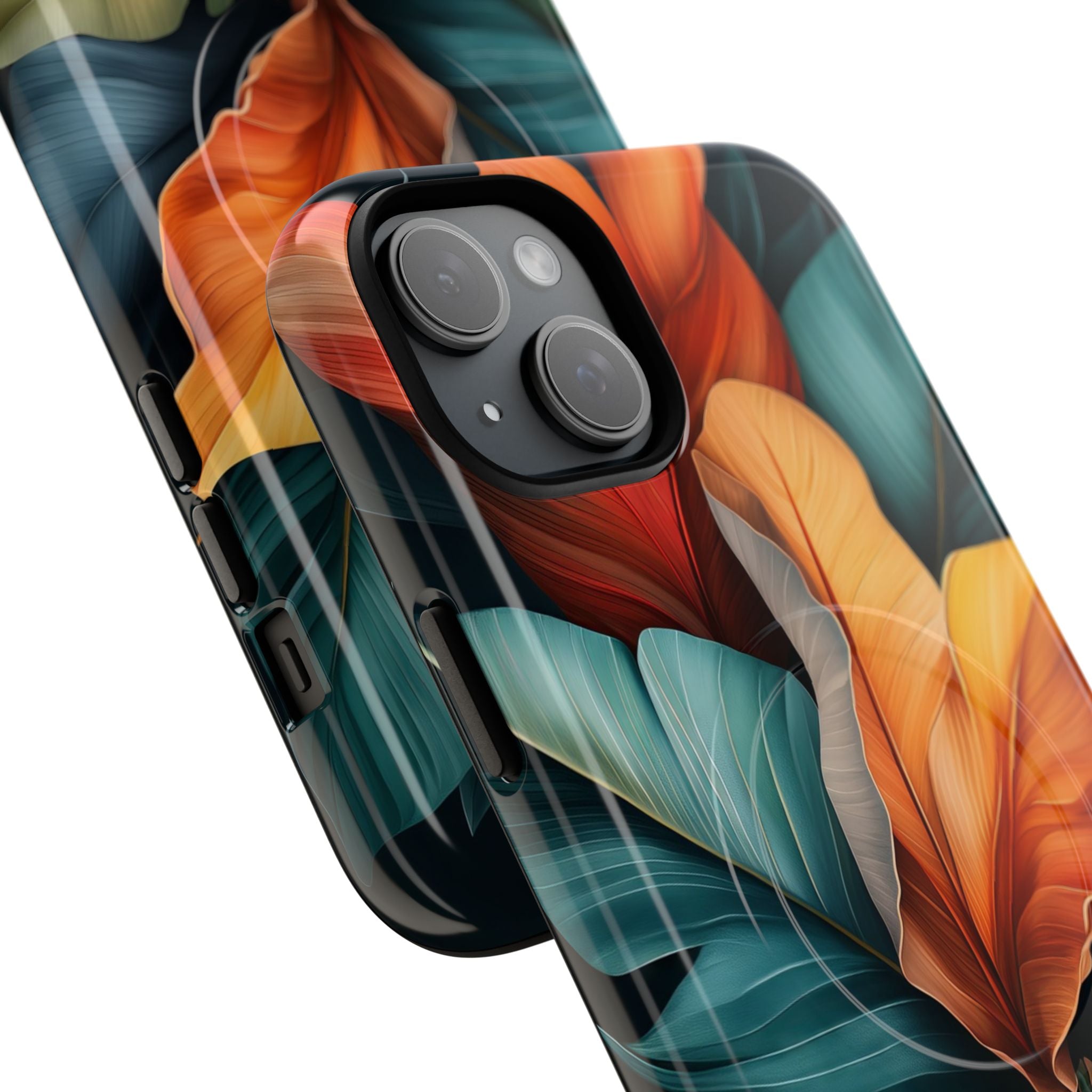 Tropical Leafburst iPhone 15 Plus Case - Tough+