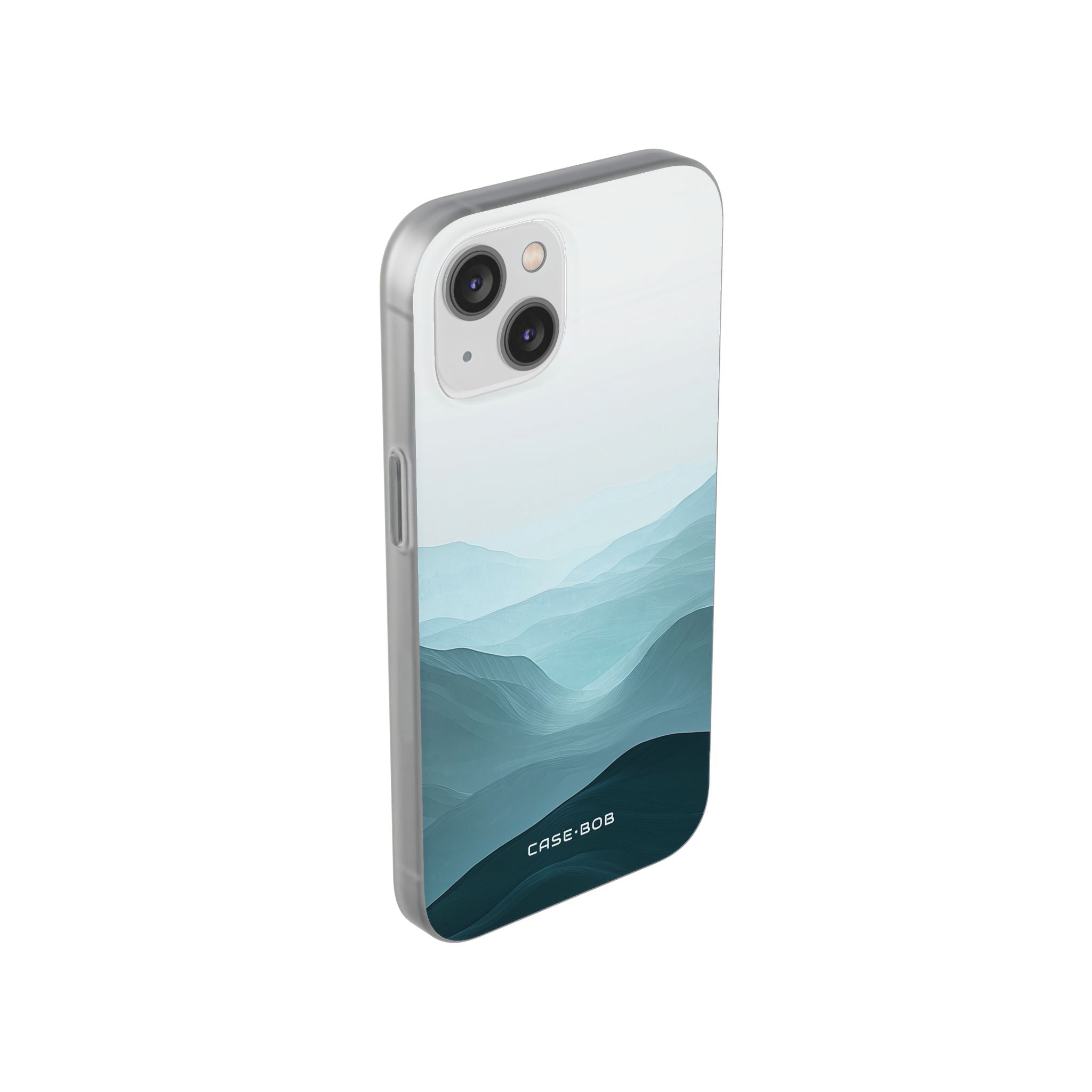 Teal Mist Mountains iPhone 14 Case - Soft