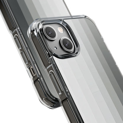 Silver Gradient Stripes iPhone 14 - Impact Clear+