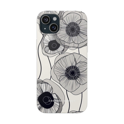 Modern Minimalist Flowers iPhone 15 - Flexi Phone Case