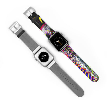 Neon Skeleton Laughter - Watch Band