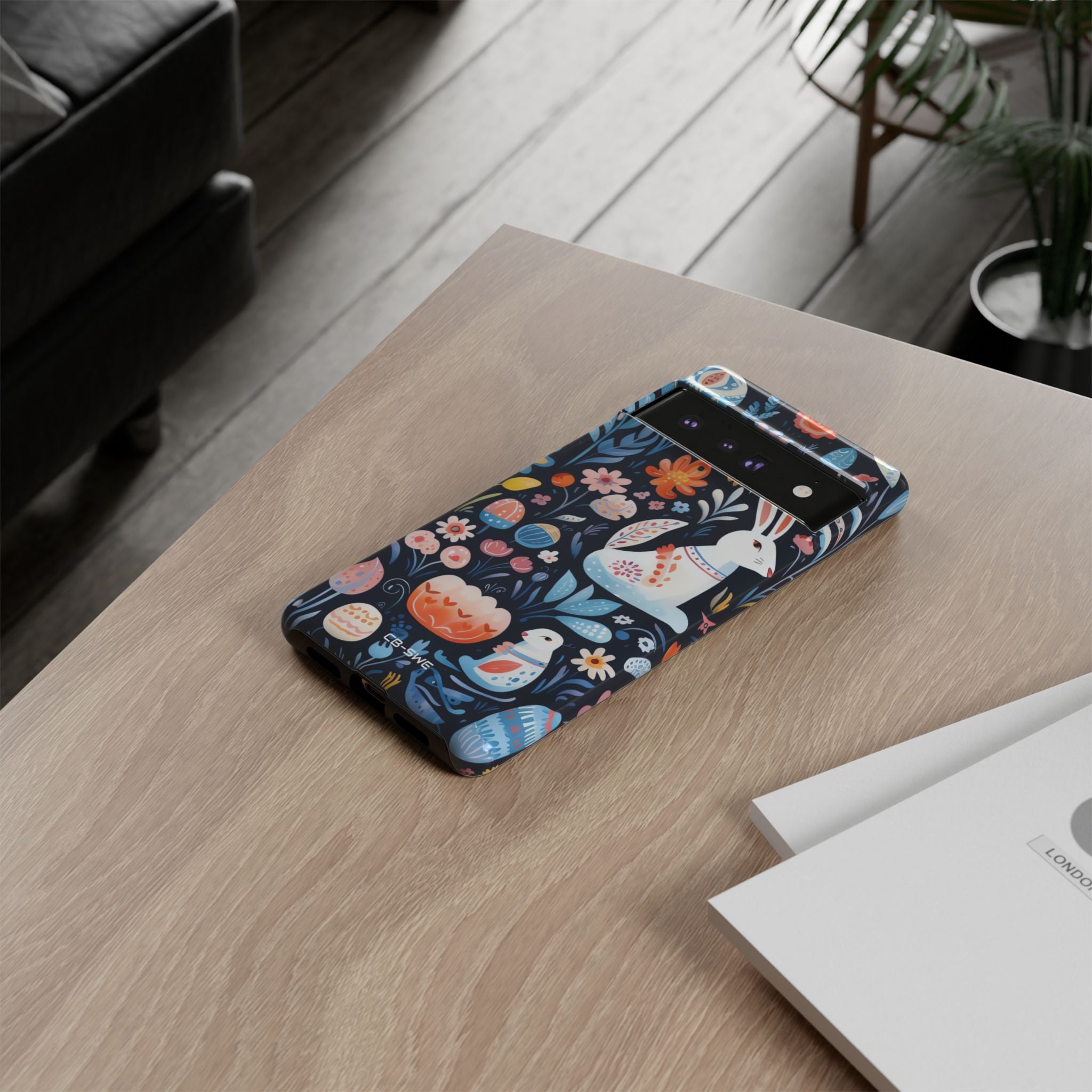 Bunnies Play Among Flowers - Google Pixel Case