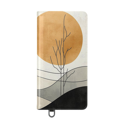 Oranssit Eclipse-puut - Samsung S25 Ultra - Lompakkokotelo