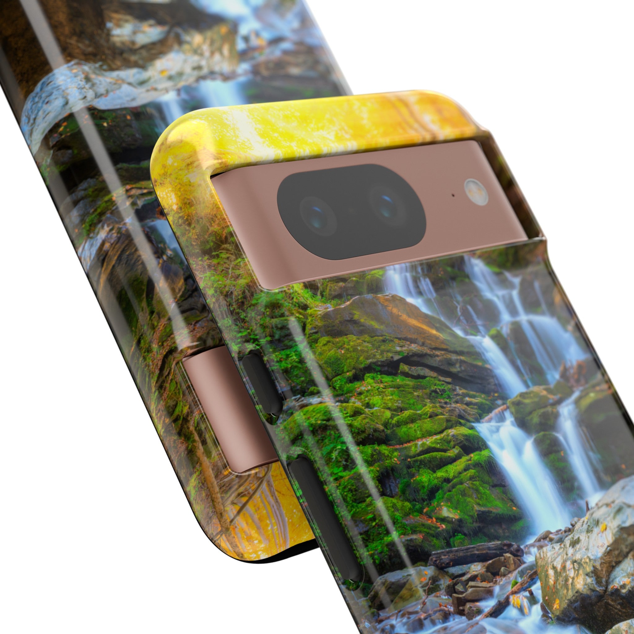 Autumn Mountain Waterfall - Protective Phone Case