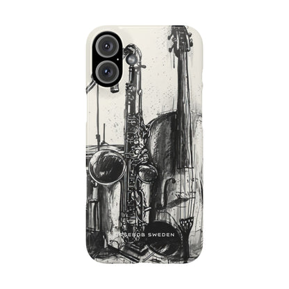 Jazz Instrument Line Symphony iPhone 16 - Slim Phone Case