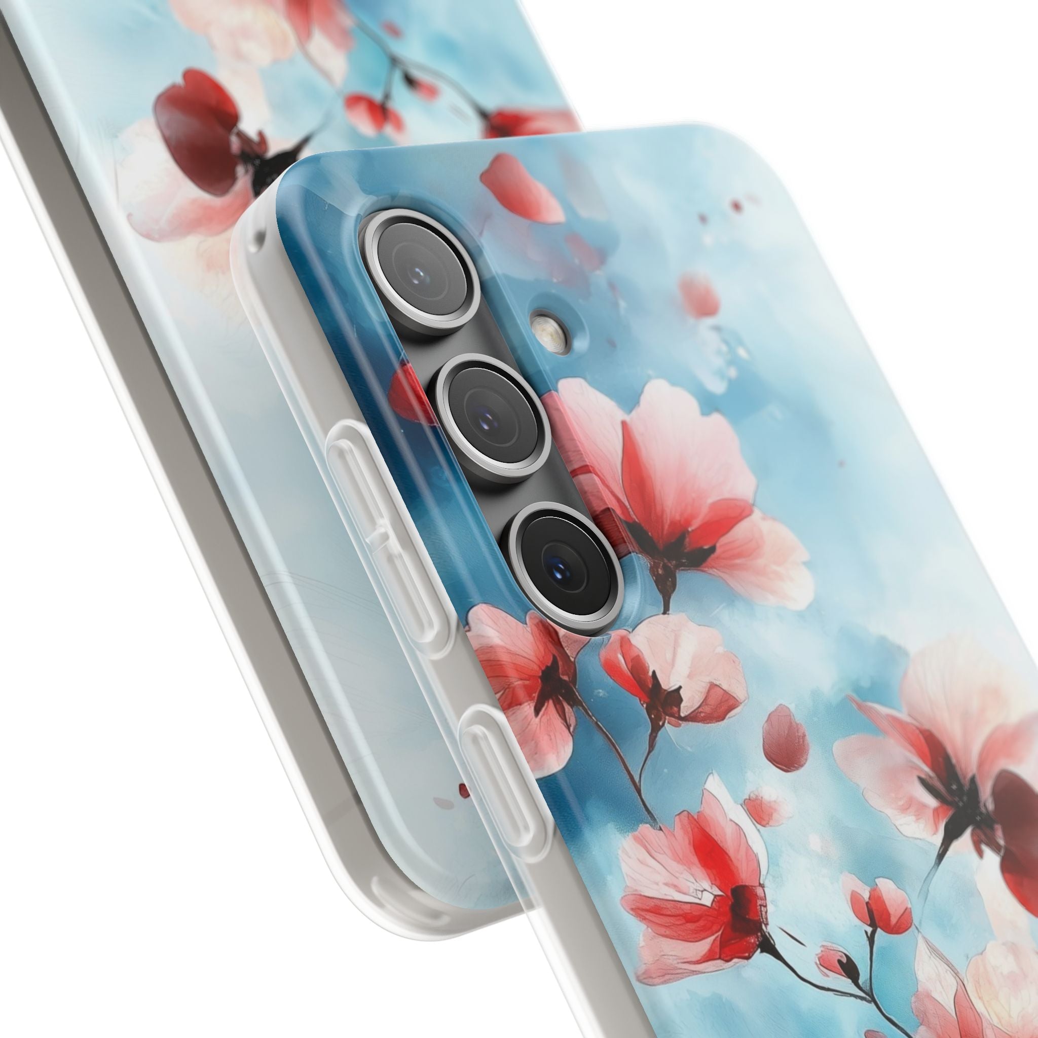 Pink Blossom Drift Samsung S24 Case - Soft