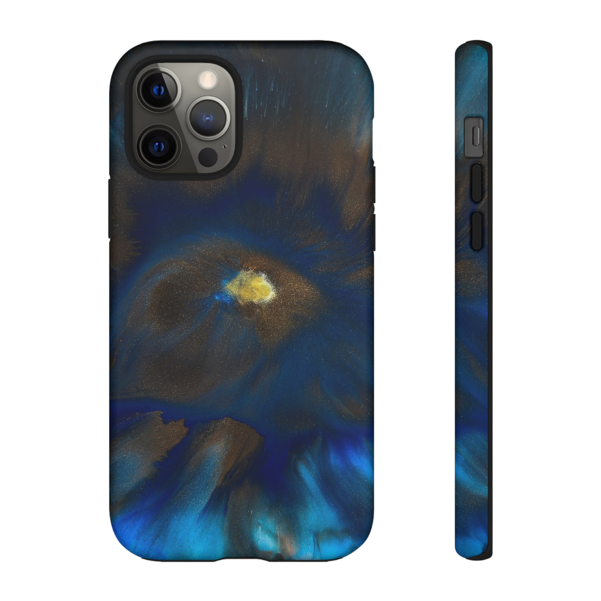 Space Galaxy Ink Art iPhone Case (Protective) iPhone 12 Pro Matte Phone Case