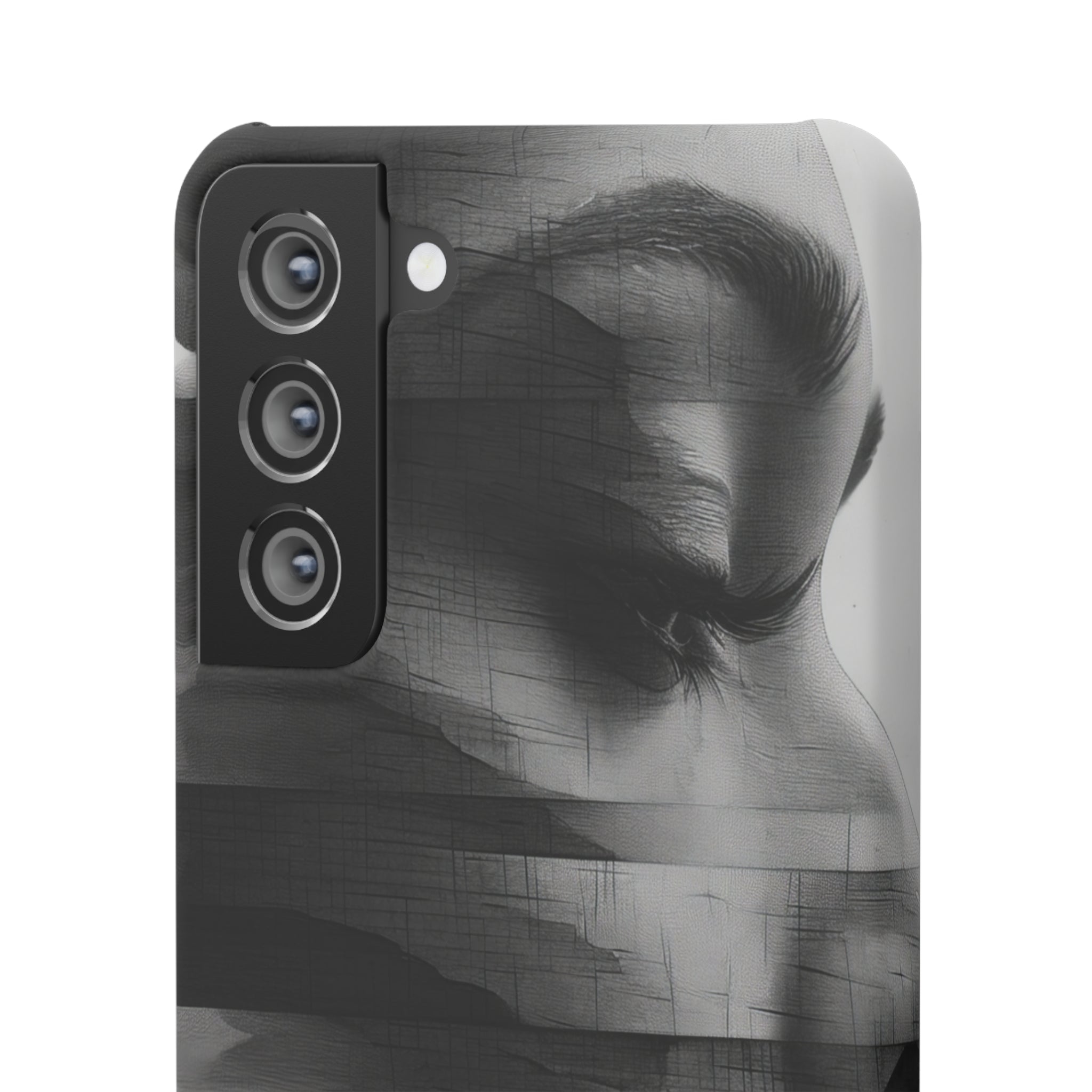 Abstract Glitch Portrait | Slim Phone Case for Samsung