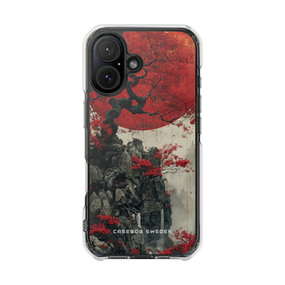 Zen Serenity in Red Harmony iPhone 16 - Clear Impact Phone Case