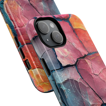 Cracked Earth Mosaic - Tough + MagSafe® iPhone 15 Phone Case