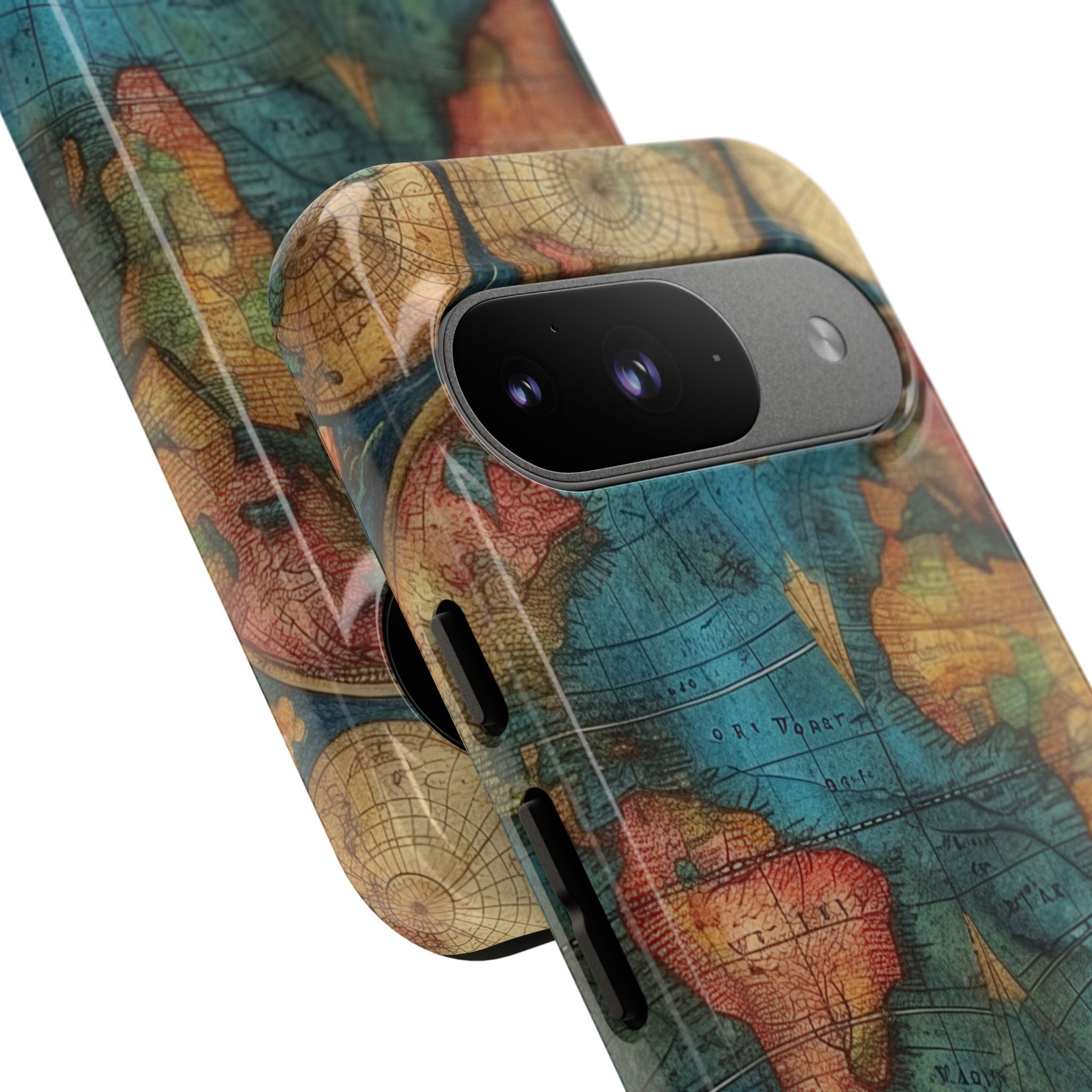 Mappa del mondo vintage Google Pixel 9 - Tough