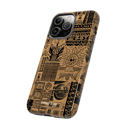 Tribal Faces iPhone 14 Pro Max Case - Tough