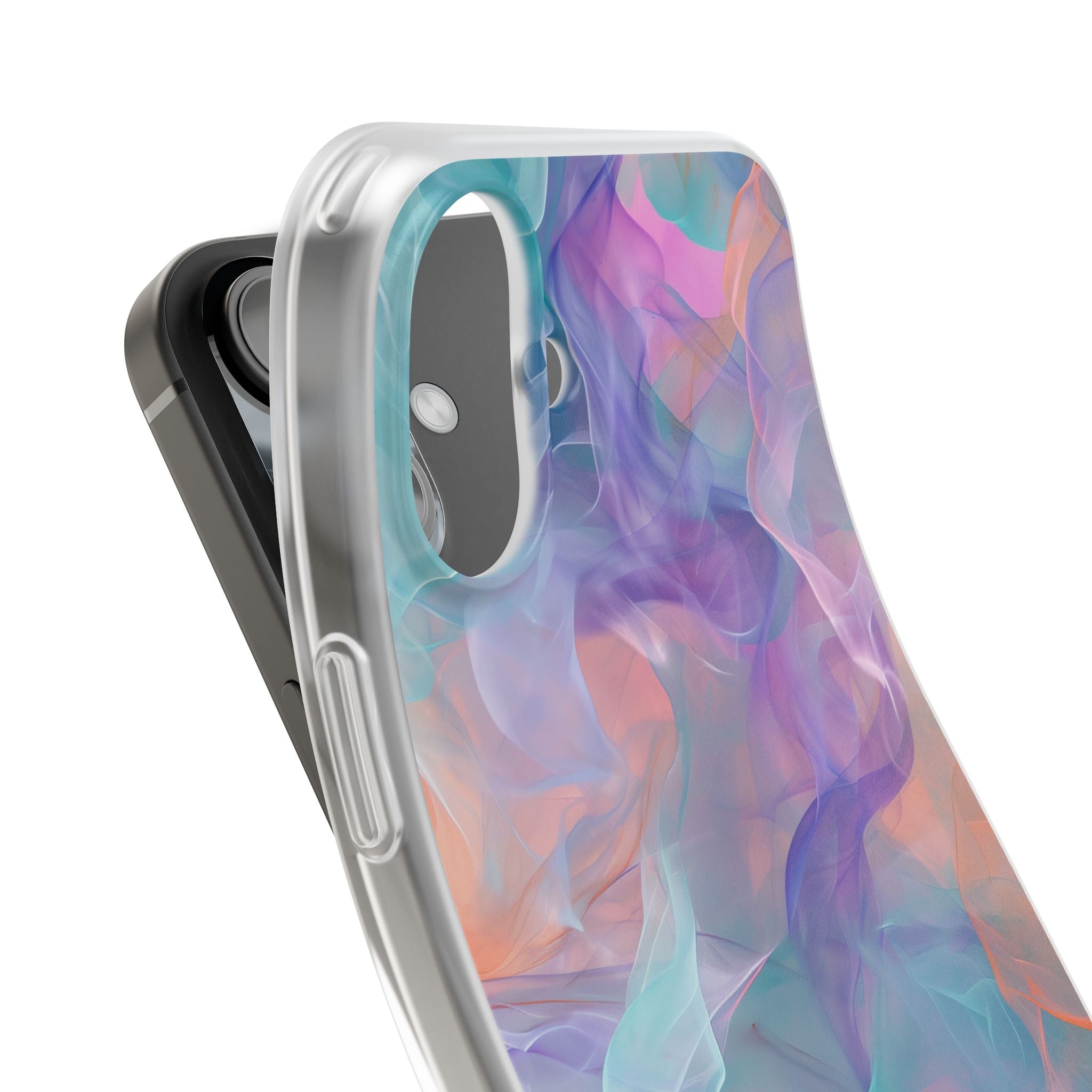 Dreamy Teal Flow - Flexi iPhone 16 Phone Case