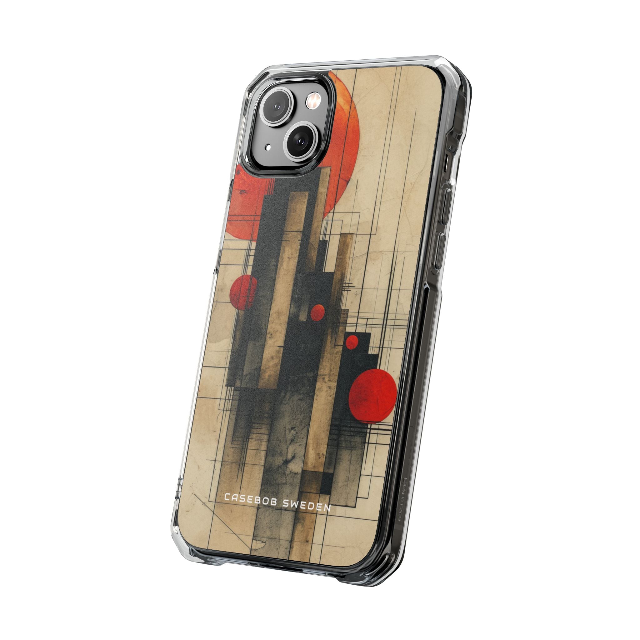 Vintage Geometric Harmony iPhone 14 - Clear Impact Phone Case