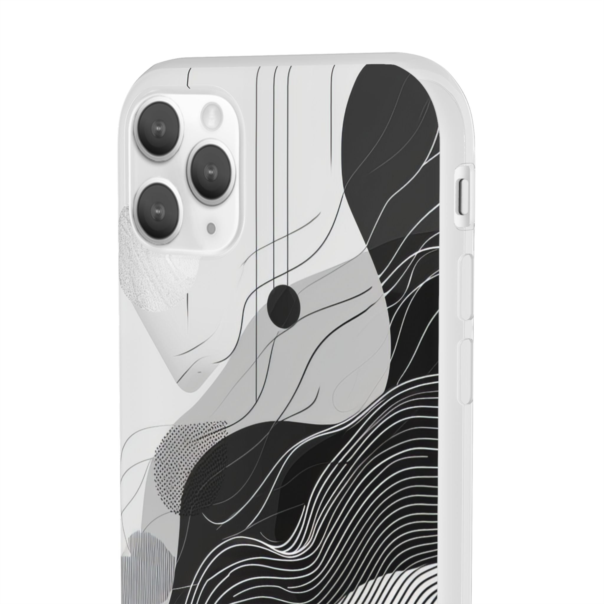 Monochrome Elegance | Flexible Phone Case for iPhone