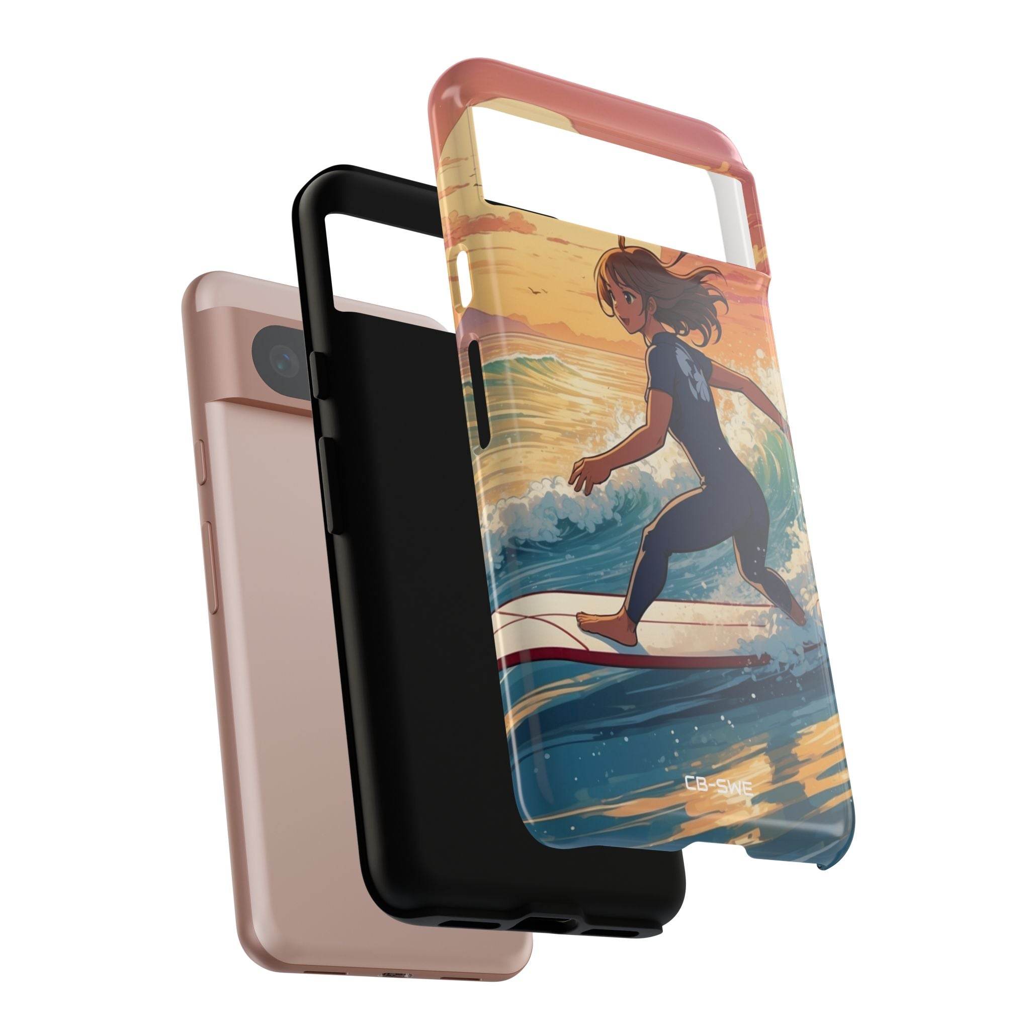 Surfing Into Sunset - Google Pixel Case