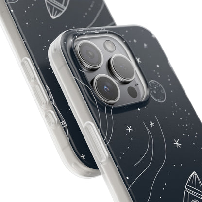 Cosmic Doodle Adventure | Flexible Phone Case for iPhone