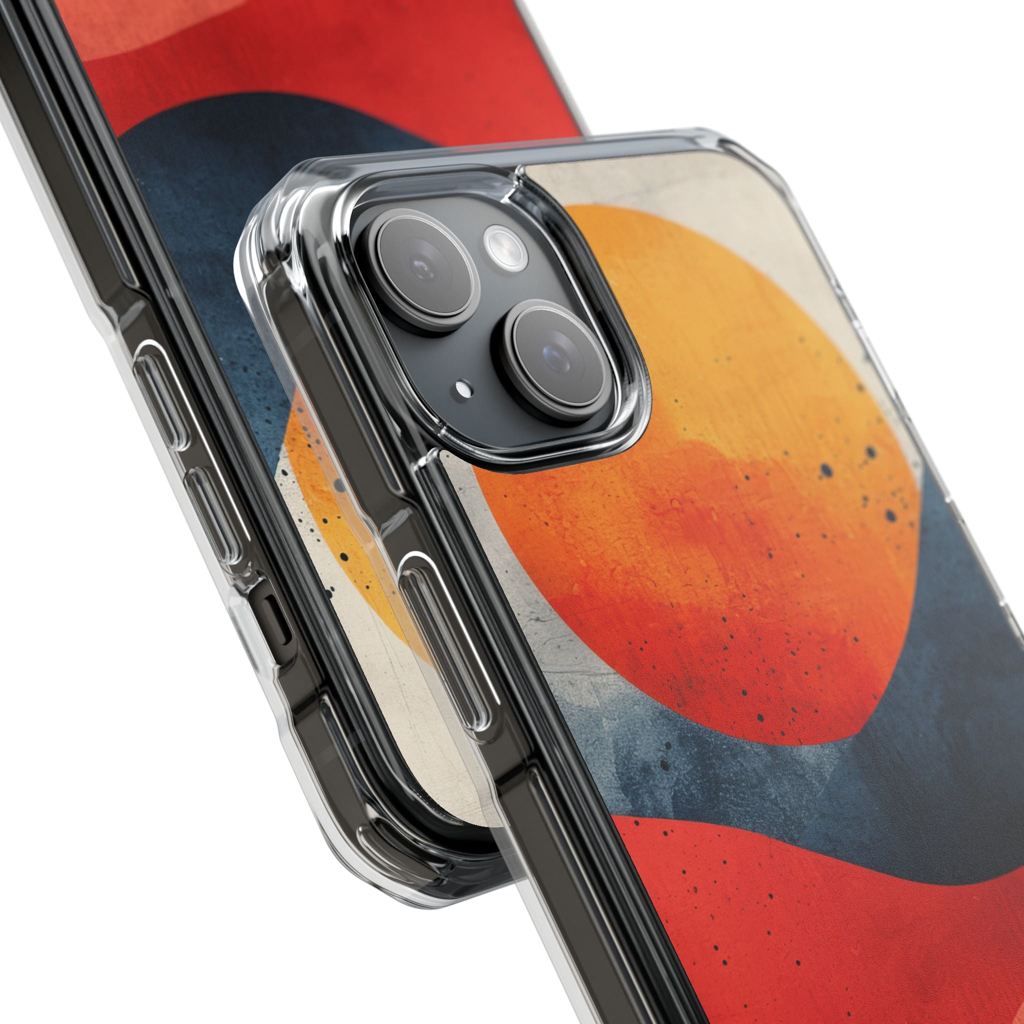 Sunburst Waves - Clear Impact iPhone 15 Phone Case