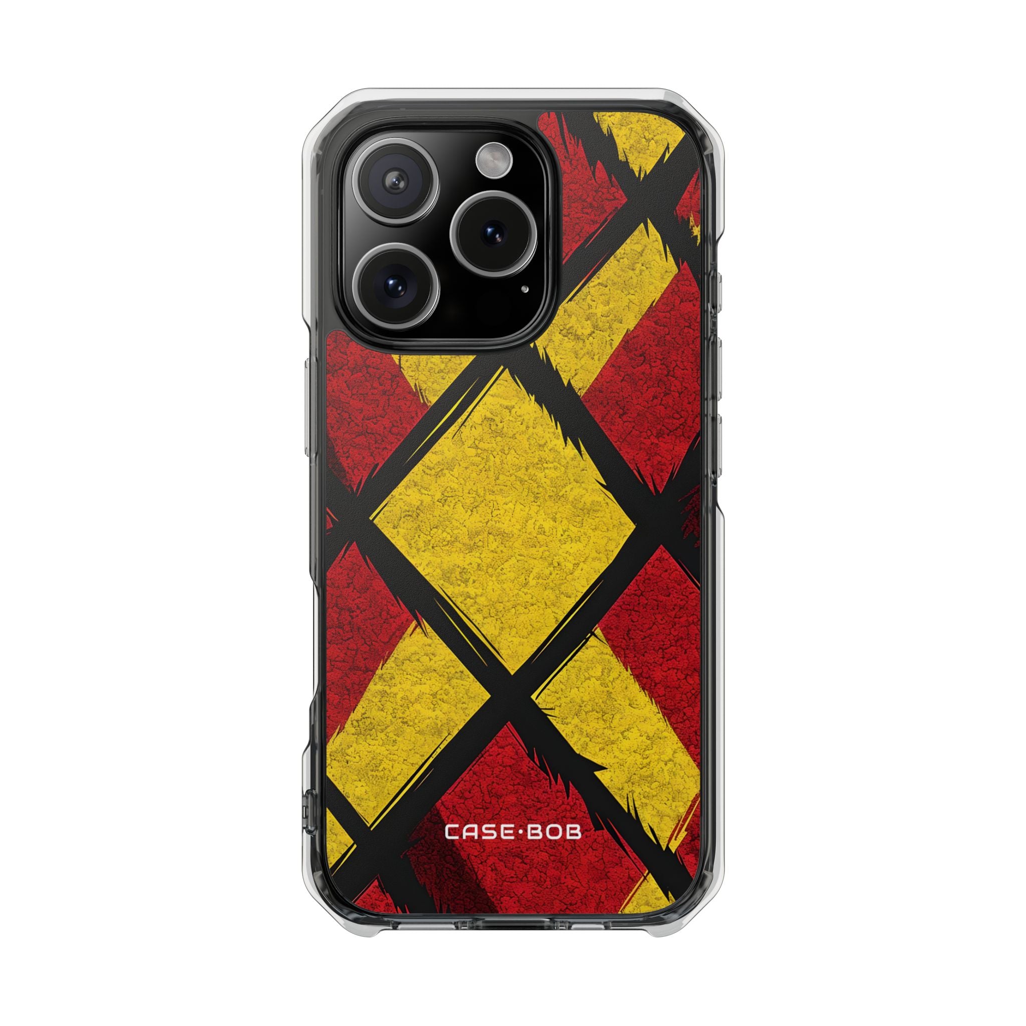 Cracked Diamond Grid iPhone 16 Pro Case - Impact