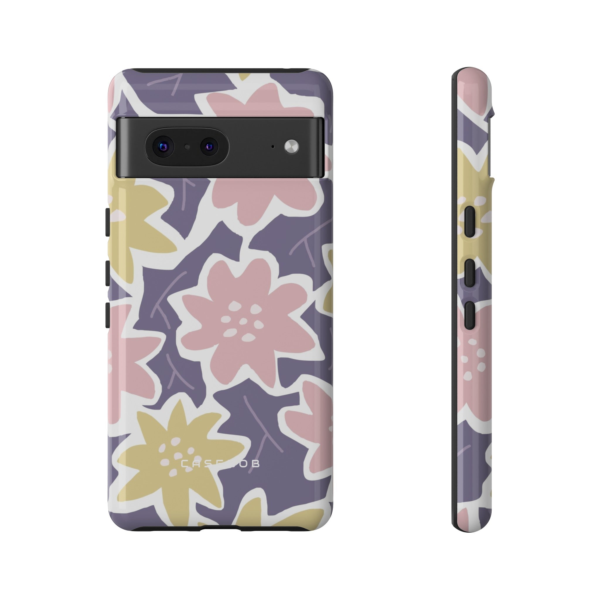 Purple Happy Flower - Protective Phone Case