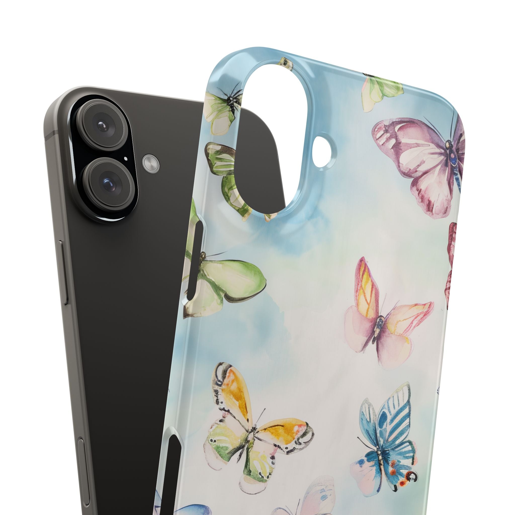 Watercolor Butterfly Bliss - Slim iPhone 16 Phone Case