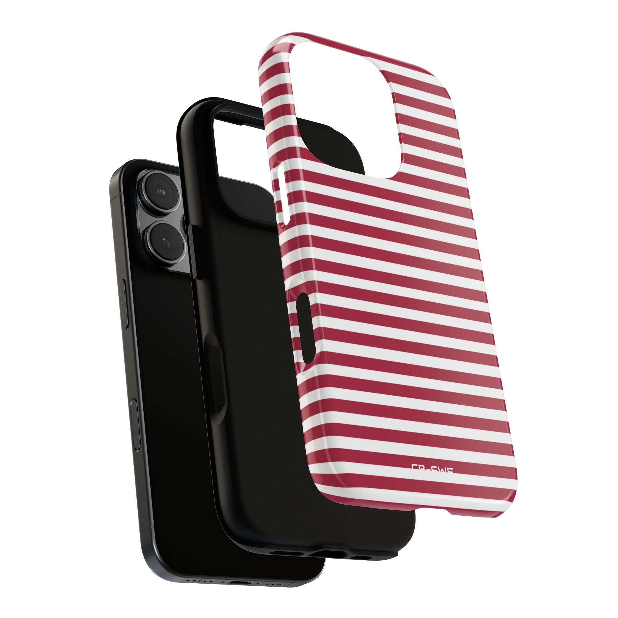 Crimson Stripes Flow - iPhone Case