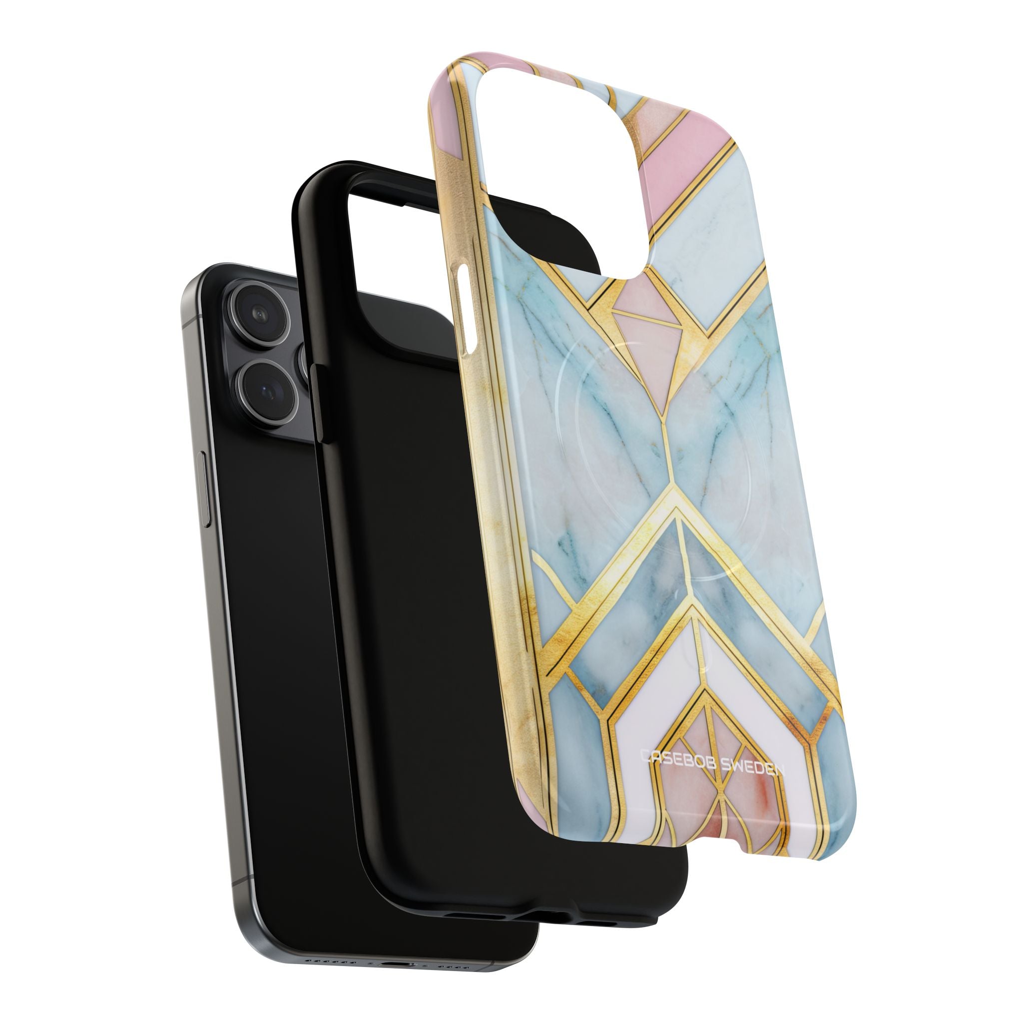 Gold Pink Art Deco - Tough + MagSafe® iPhone 15 Phone Case