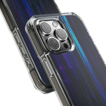 Neon Glitch Stripes iPhone 16 - Impact Clear+