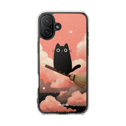 Cat Rides Broom iPhone Case - Impact