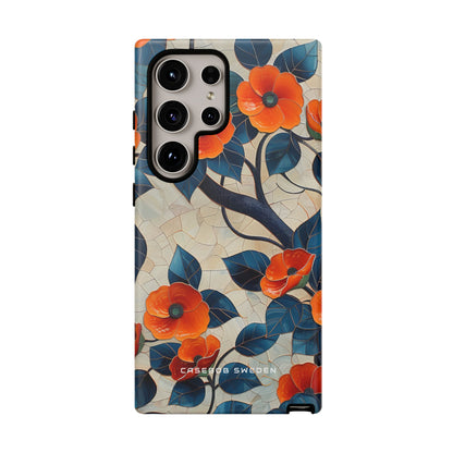 Orange Blossoms Mosaic Harmony Samsung S24 - Tough Phone Case