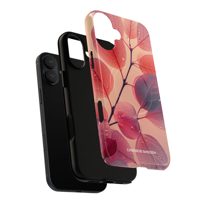 Pink Serenity Leaf Design - Tough + MagSafe® iPhone 16 Phone Case