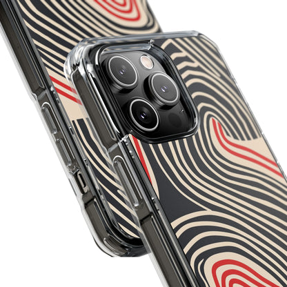 Wavy Red Flow iPhone 14 - Impact Clear+