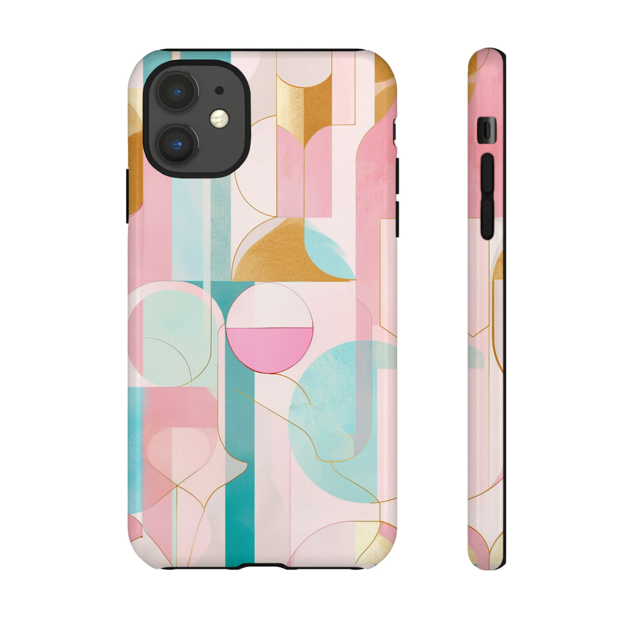 Deco Pink Geometric Fusion - Protective Phone Case