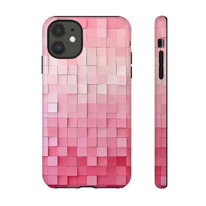 Pink Gradient Mosaic - Protective Phone Case