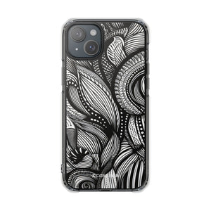 Organic Whirl - Phone Case for iPhone (Clear Impact - Magnetic)