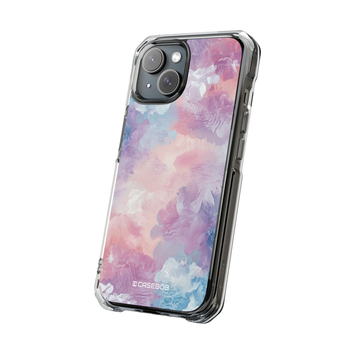 Pastellfarbenes Muster | Handyhülle für iPhone (Clear Impact Case – magnetisch)