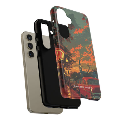 Mid-Century Nostalgia Streetscape Samsung S24 - Tough Phone Case