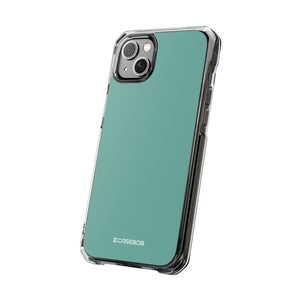 Green Sheen | Handyhülle für iPhone (Clear Impact Case – magnetisch) 