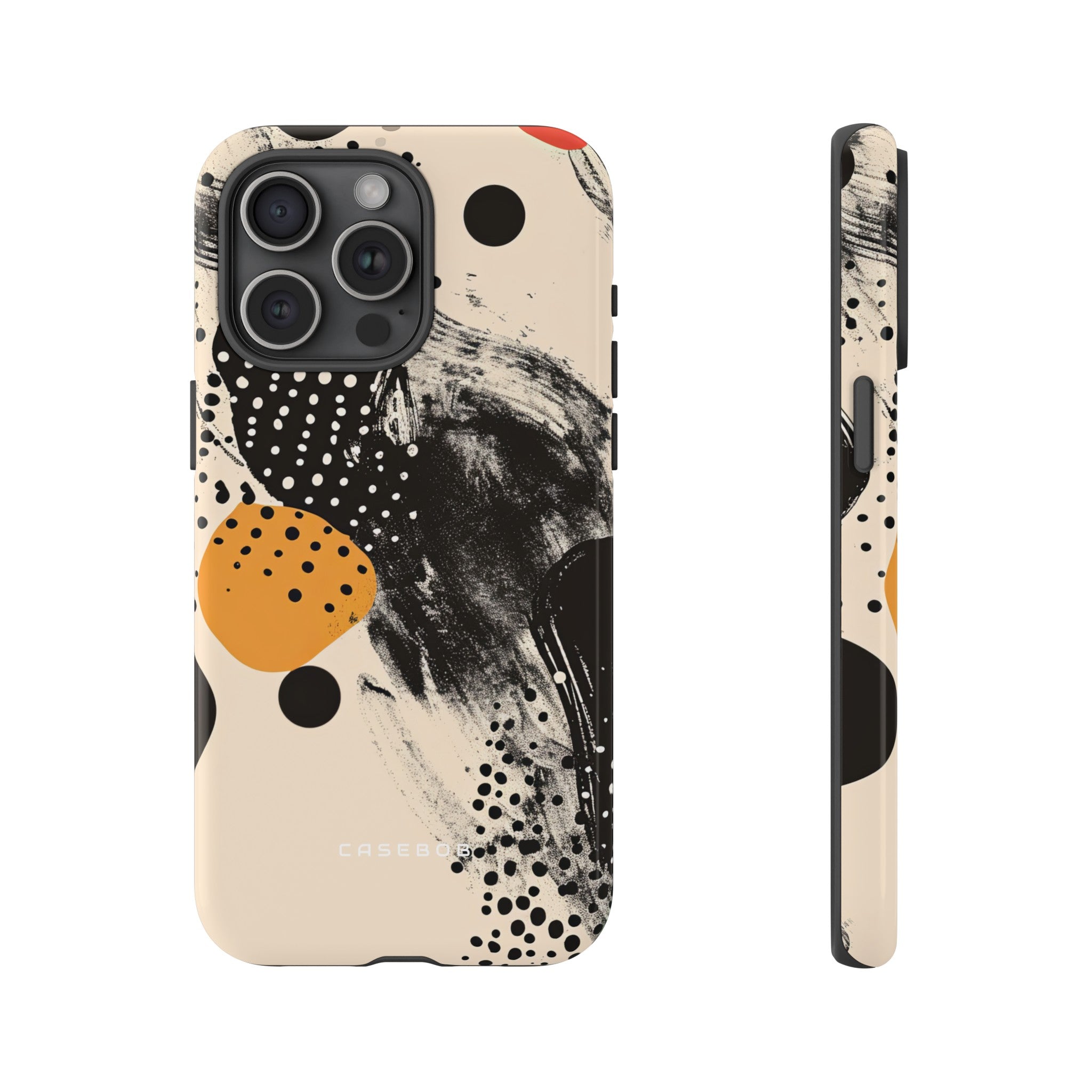 Black Dot Elegance - Protective Phone Case