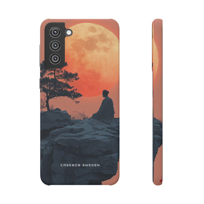 Zen Tranquility Under a Red Moon Samsung S21 - Slim Phone Case