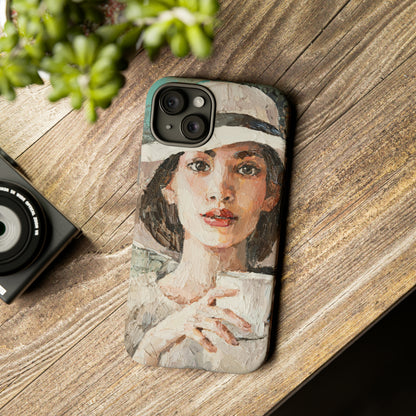 Oil Painting - Lady in a White Hat - Protective Phone Case