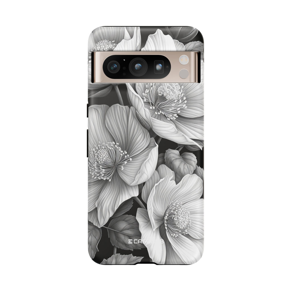 Elegante monochrome Blumenkunst - für Google Pixel 8