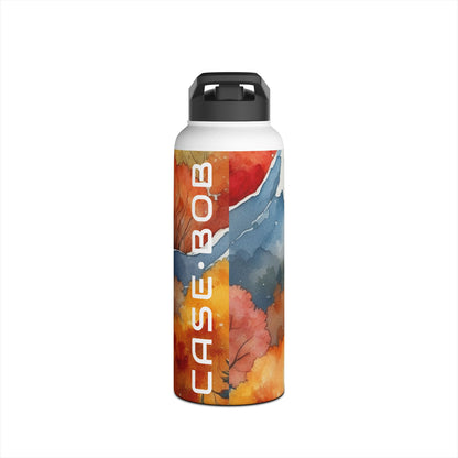 Snowcapped Ember Mountains - Stainless Steel Water Bottle