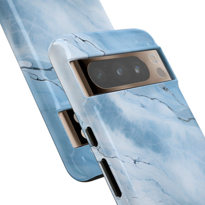 Light Navy Marble - Protective Phone Case