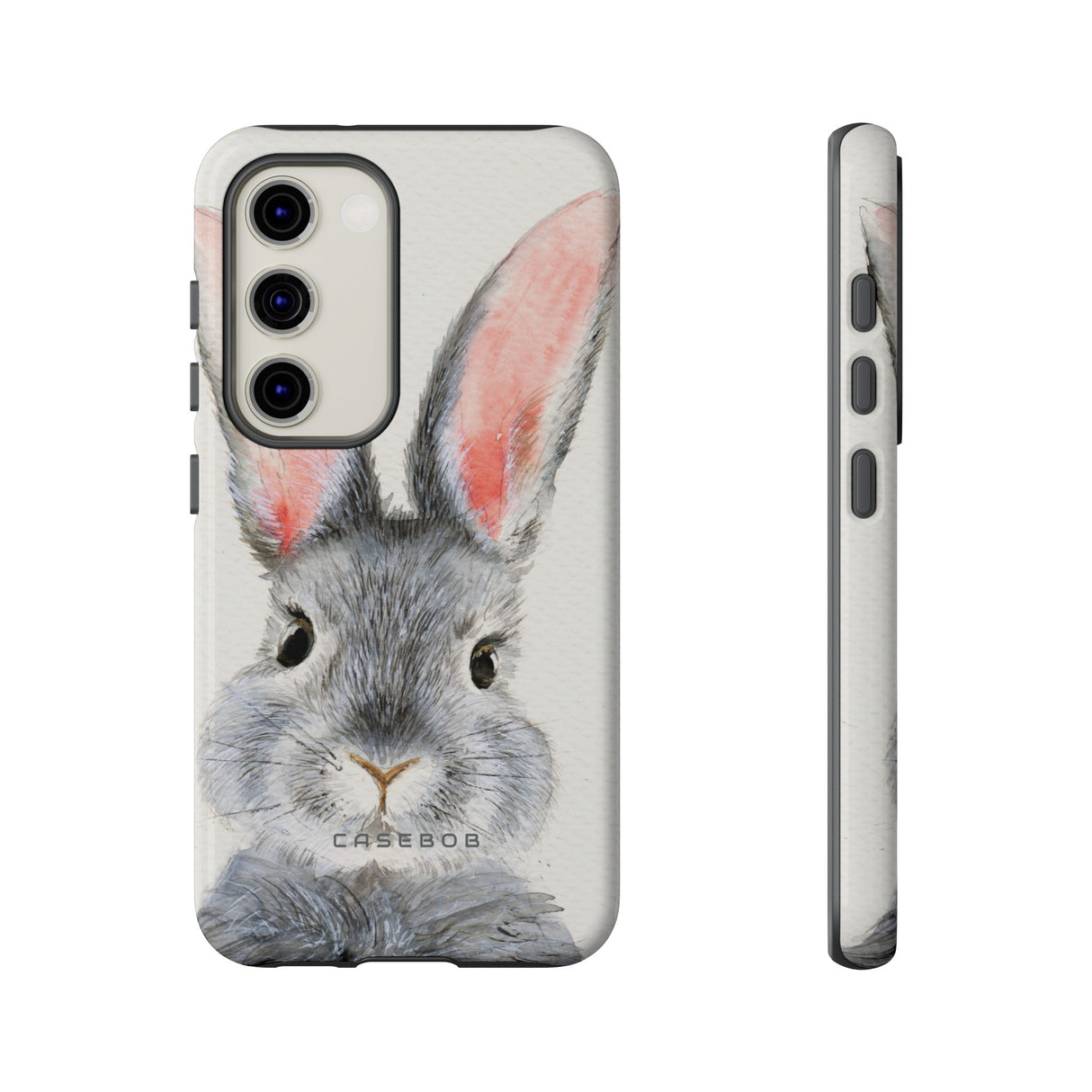 Watercolor of Fluffy Rabbit - Protective Phone Case